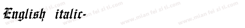 English italic字体转换